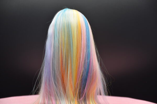 "Rainbow Cookie" - Colorful highlighted alpaca wig - Image 2