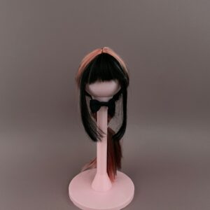 “Black Salmon” – salmon-pink black Alpaca Wig