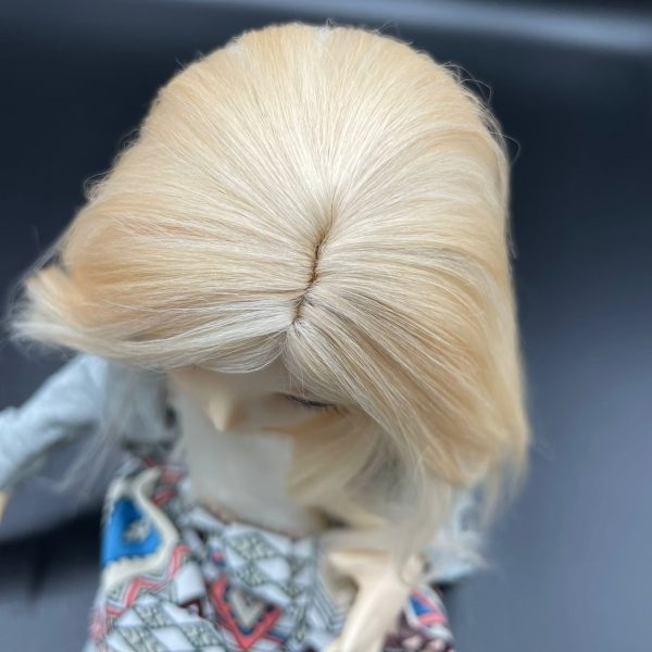 BJD Perücke passend für Bimong/Littlefee Alpaka "Honeymoon" Blond – Bild 2