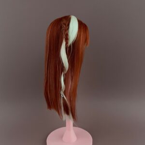 “Christmas Ball” – White and red BJD alpaca wig – 1/4